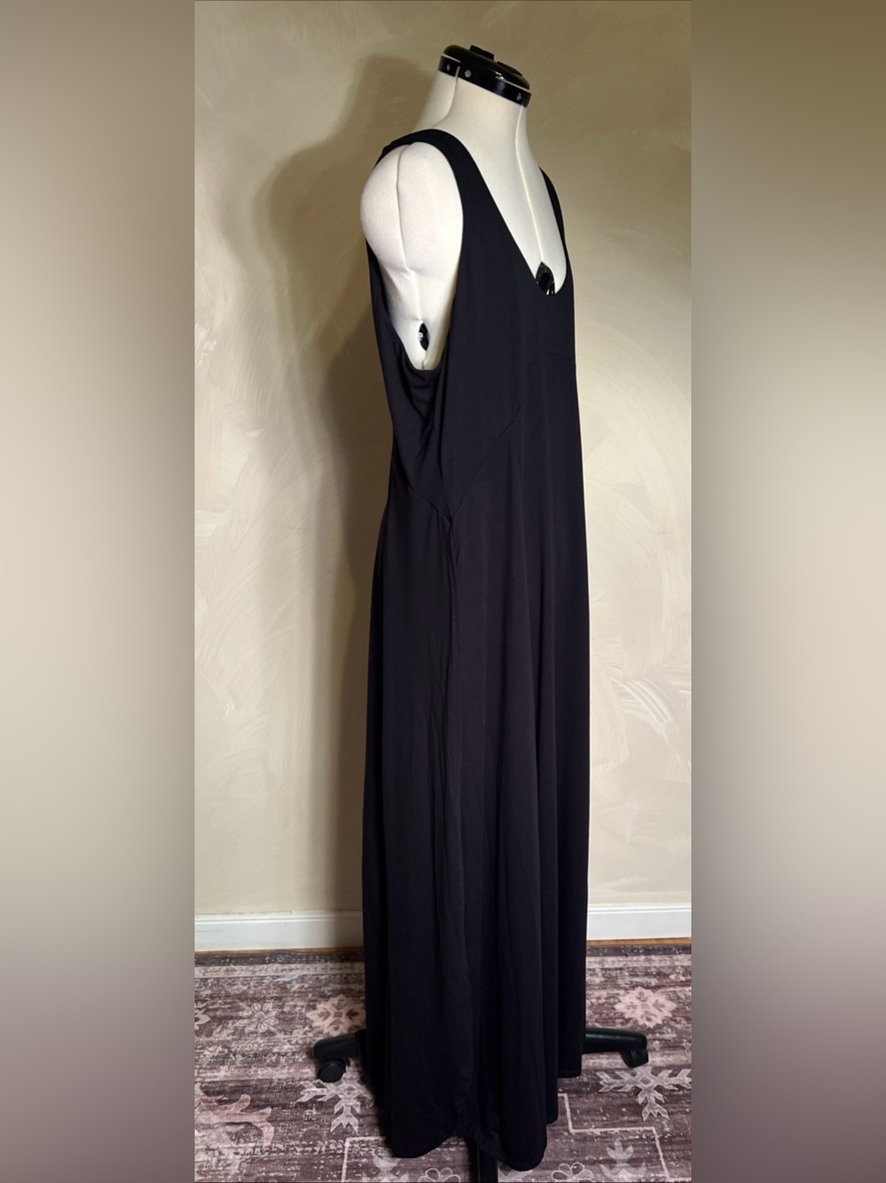 HALARA Women’s U Neck Flowy Maxi Minimalist Casual Sleeveless Tank Dress|Size:XL - Picture 3 of 16